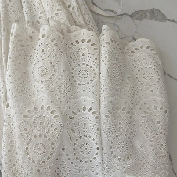 Ulla Johnson The Clarabella Maxi Eyelet Skirt Color Prestine White 100% Cotton 2